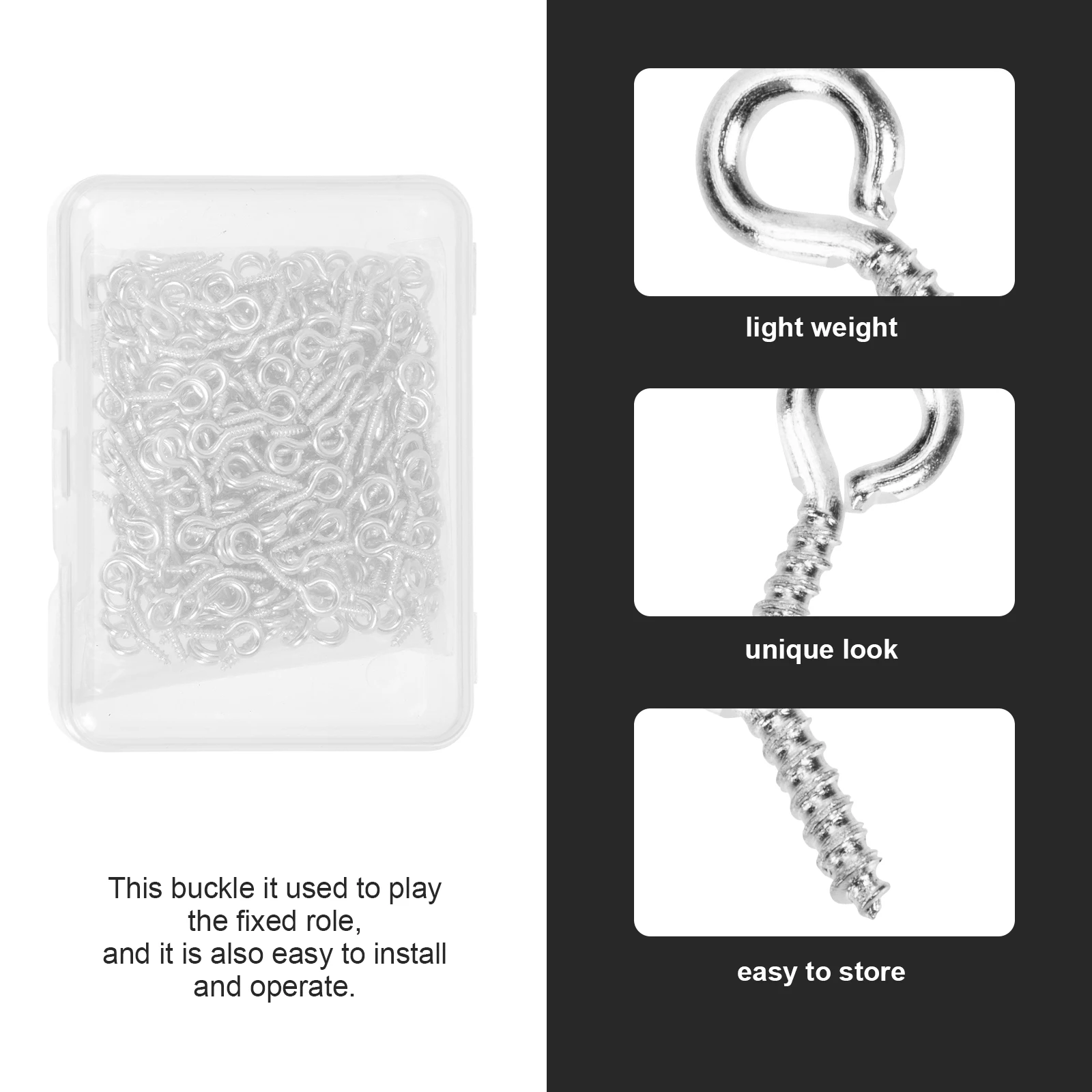 1 set Sheep Eye Nails Metal Hooks Self Tapping Screws Silver Color Jewelry Making Picture Frame Craft Gifts Household Storage
1 set Sheep Eye Nails Metal Hooks Self Tapping Screws Silver Color Jewelry Making Picture Frame Craft Gifts Household Storage