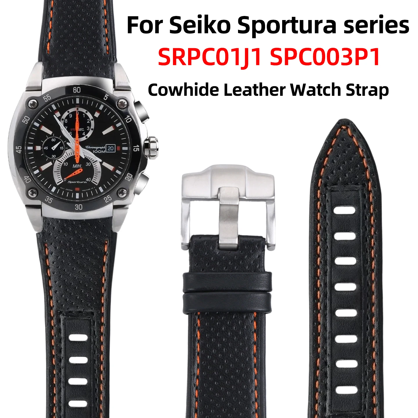Cowhide Leather Watch Strap For Seiko Sportura Series SNA749 SSRPC01J1 SPC003P1 SPC057J1 22mm Convex Watch Band Replacement
Cowhide Leather Watch Strap For Seiko Sportura Series SNA749 SSRPC01J1 SPC003P1 SPC057J1 22mm Convex Watch Band Replacement