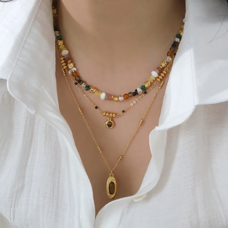 Fashion Jewelry Luxury Temperament Colorful Pendant Necklace For Women Female Gifts Delicate Design Accessories Hot Selling
Fashion Jewelry Luxury Temperament Colorful Pendant Necklace For Women Female Gifts Delicate Design Accessories Hot Selling