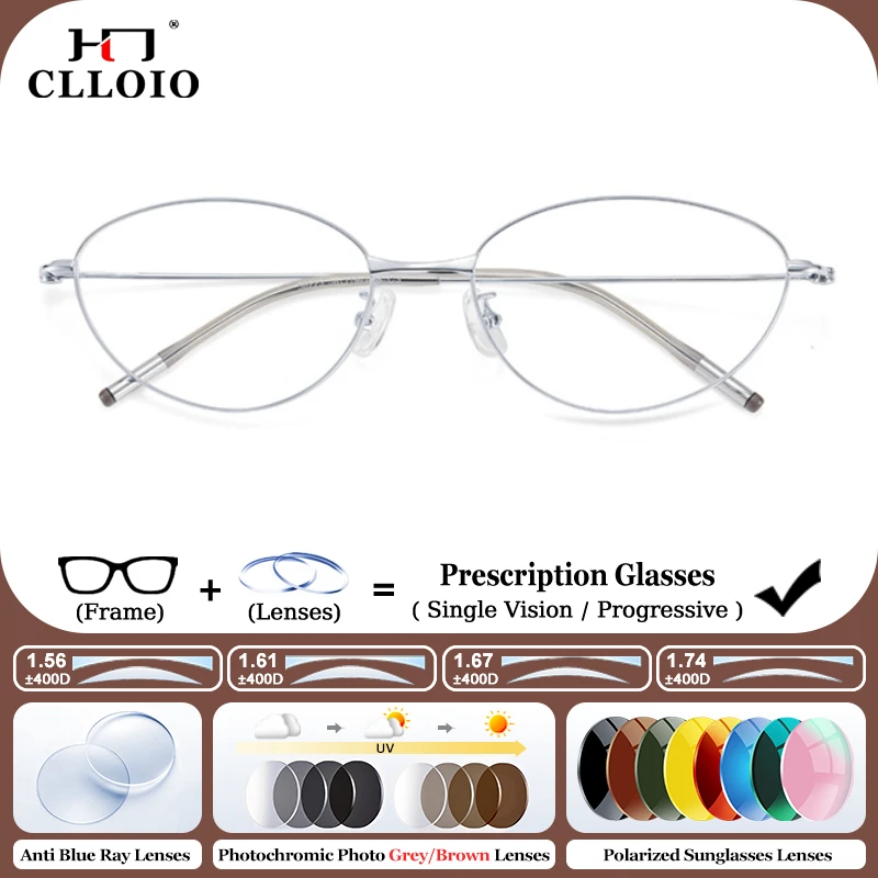 CLLOIO Premium Ultralight Metal Round Progressive Prescription Glasses Retro Myopia Photochromic Optical Eyeglasses for Women
CLLOIO Premium Ultralight Metal Round Progressive Prescription Glasses Retro Myopia Photochromic Optical Eyeglasses for Women