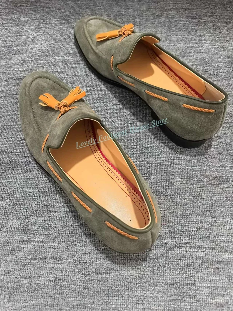 Breathable Velvet Men Loafer Single Shoes Male Tassel Decoration Comfortable Flat Heel Green Spring Autumn Formal Shoes
Breathable Velvet Men Loafer Single Shoes Male Tassel Decoration Comfortable Flat Heel Green Spring Autumn Formal Shoes