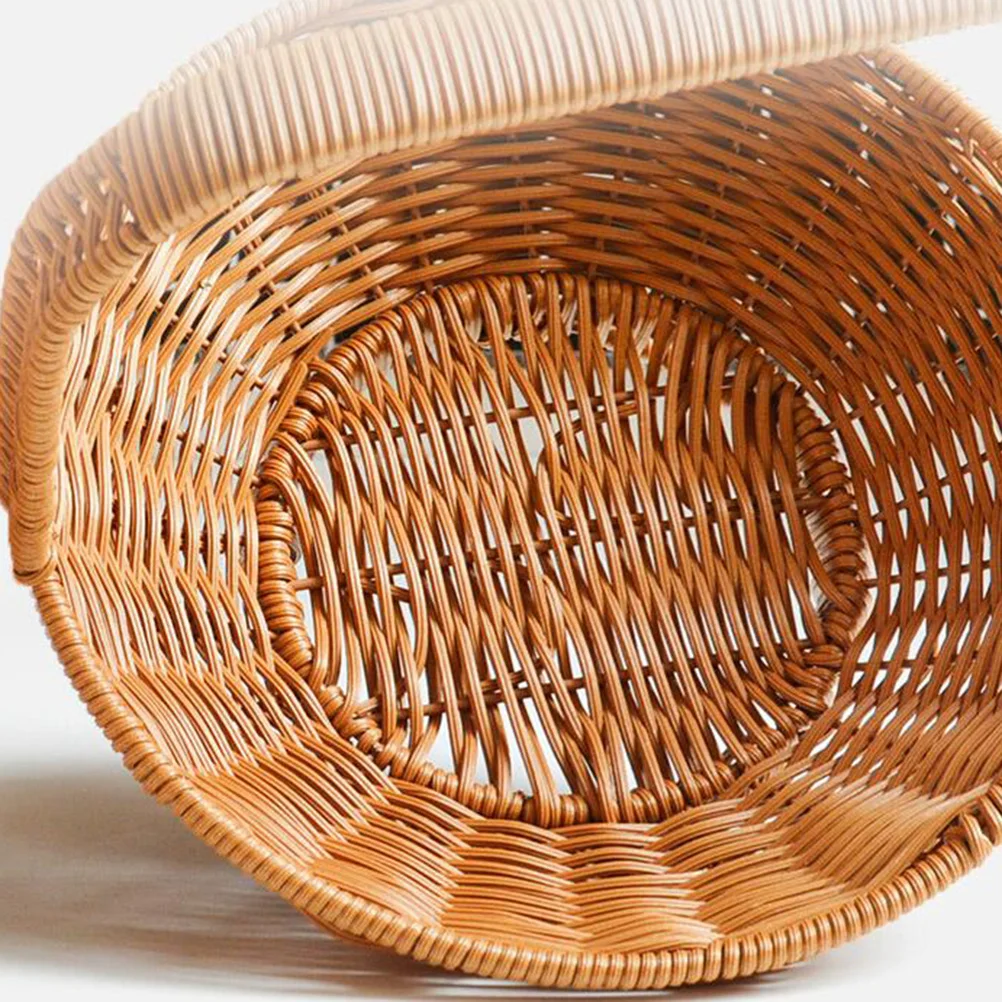Rattan Storage Basket Plastic Woven Bathroom Farmhouse Fruit Vegetable Bin Kitchen Baskets Smooth Handle Romantic
Rattan Storage Basket Plastic Woven Bathroom Farmhouse Fruit Vegetable Bin Kitchen Baskets Smooth Handle Romantic