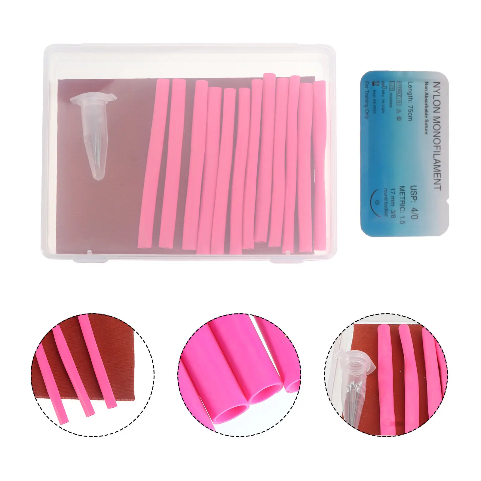 1Set Blood Vessel Suture Training Set Realistic Rubber Vascular Surgery Teaching Aid for Students Nurses Veterinarians Biology
1Set Blood Vessel Suture Training Set Realistic Rubber Vascular Surgery Teaching Aid for Students Nurses Veterinarians Biology