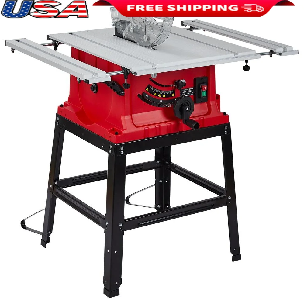 10-Inch 15A Multifunctional Table Saw with Stand & Push Stick 5000RPM Adjustable Blade Height High-Quality Cutting Performance &
10-Inch 15A Multifunctional Table Saw with Stand & Push Stick 5000RPM Adjustable Blade Height High-Quality Cutting Performance &