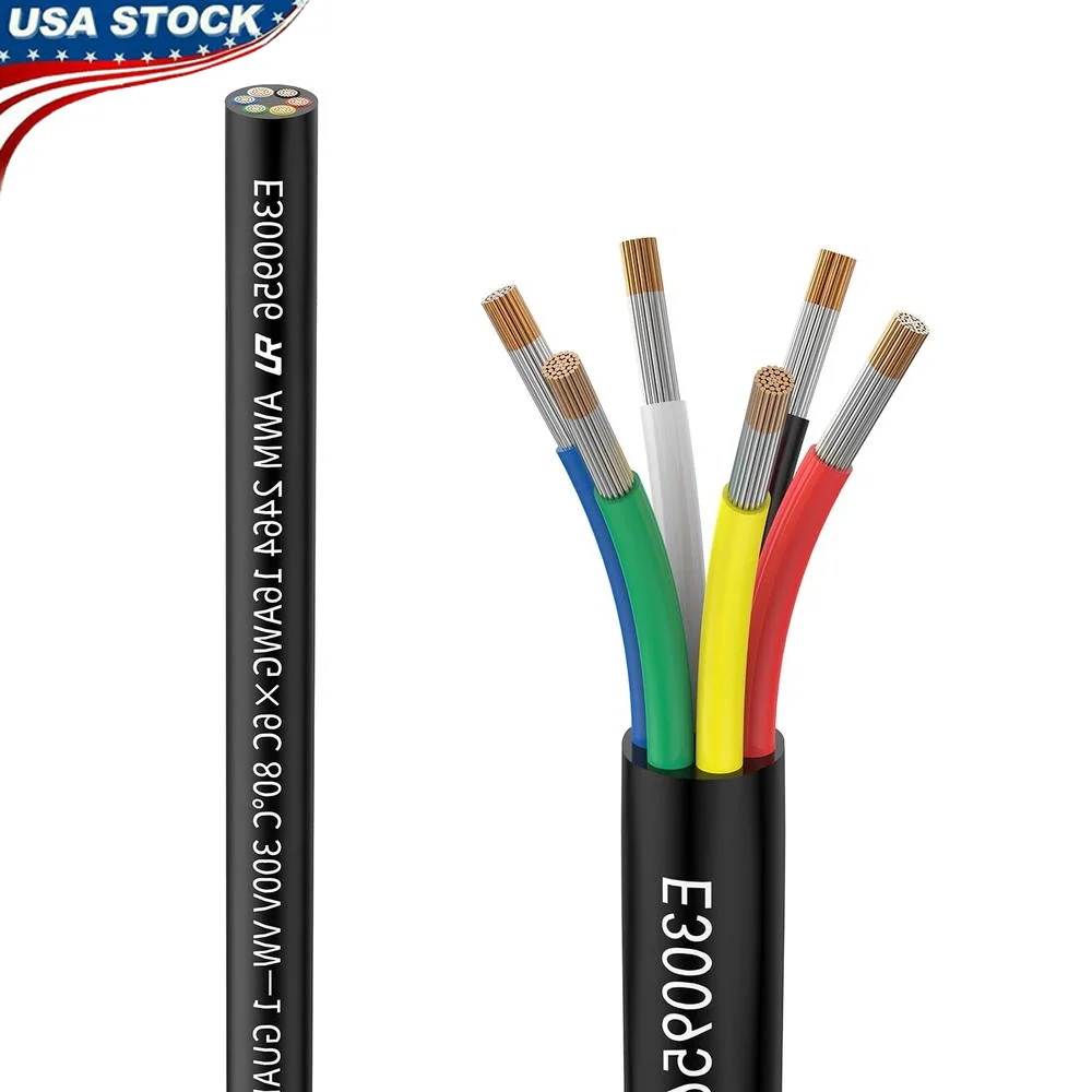 16AWG 6 Conductor Stranded Copper Cable 50ft UL2464 Low Voltage Waterproof LED Lighting Speaker Wiring
16AWG 6 Conductor Stranded Copper Cable 50ft UL2464 Low Voltage Waterproof LED Lighting Speaker Wiring