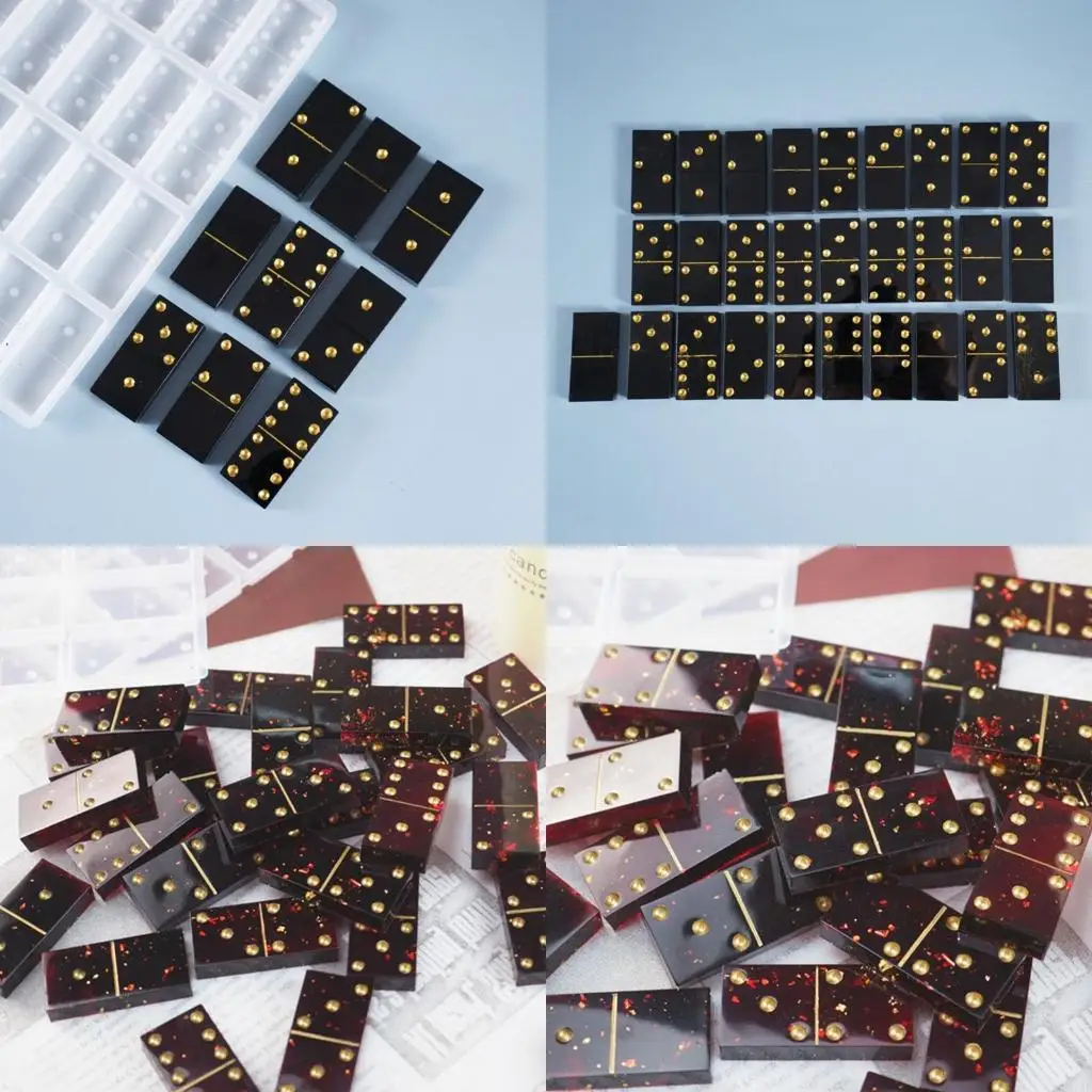 91AF Handmade Silicone Dominoes Mold 28 Cavities Mould Professional Molds for Resin Casting Flexible Non-Stick
91AF Handmade Silicone Dominoes Mold 28 Cavities Mould Professional Molds for Resin Casting Flexible Non-Stick