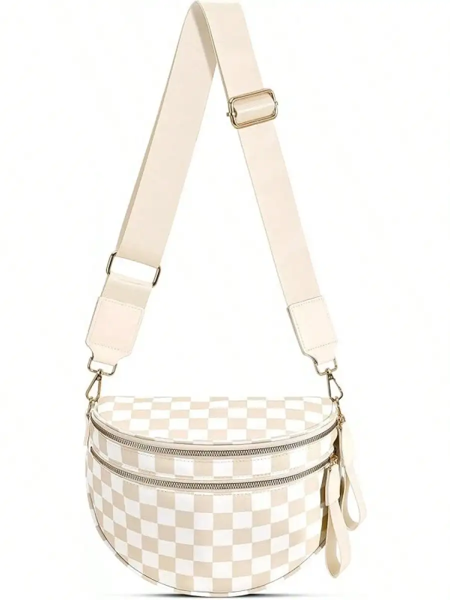 Checkered Nylon Crossbody Bag Bum Bag For Women Spacious Checkered Crossbody Purses Shoulder Handbag
Checkered Nylon Crossbody Bag Bum Bag For Women Spacious Checkered Crossbody Purses Shoulder Handbag