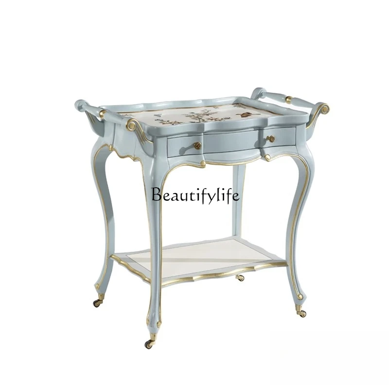 Gold-painted double-layer trolley European-style villa guest restaurant decoration hand-painted bird dining car
Gold-painted double-layer trolley European-style villa guest restaurant decoration hand-painted bird dining car
