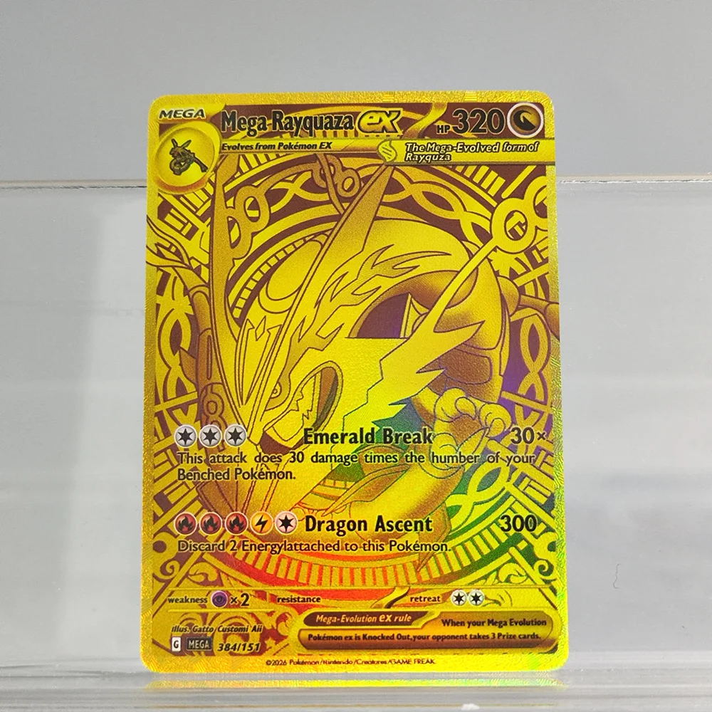 Self Made PTCG English Mega Rayquaza ex 384/151 Game Collection Flash Card Toy for Kids Gift
Self Made PTCG English Mega Rayquaza ex 384/151 Game Collection Flash Card Toy for Kids Gift