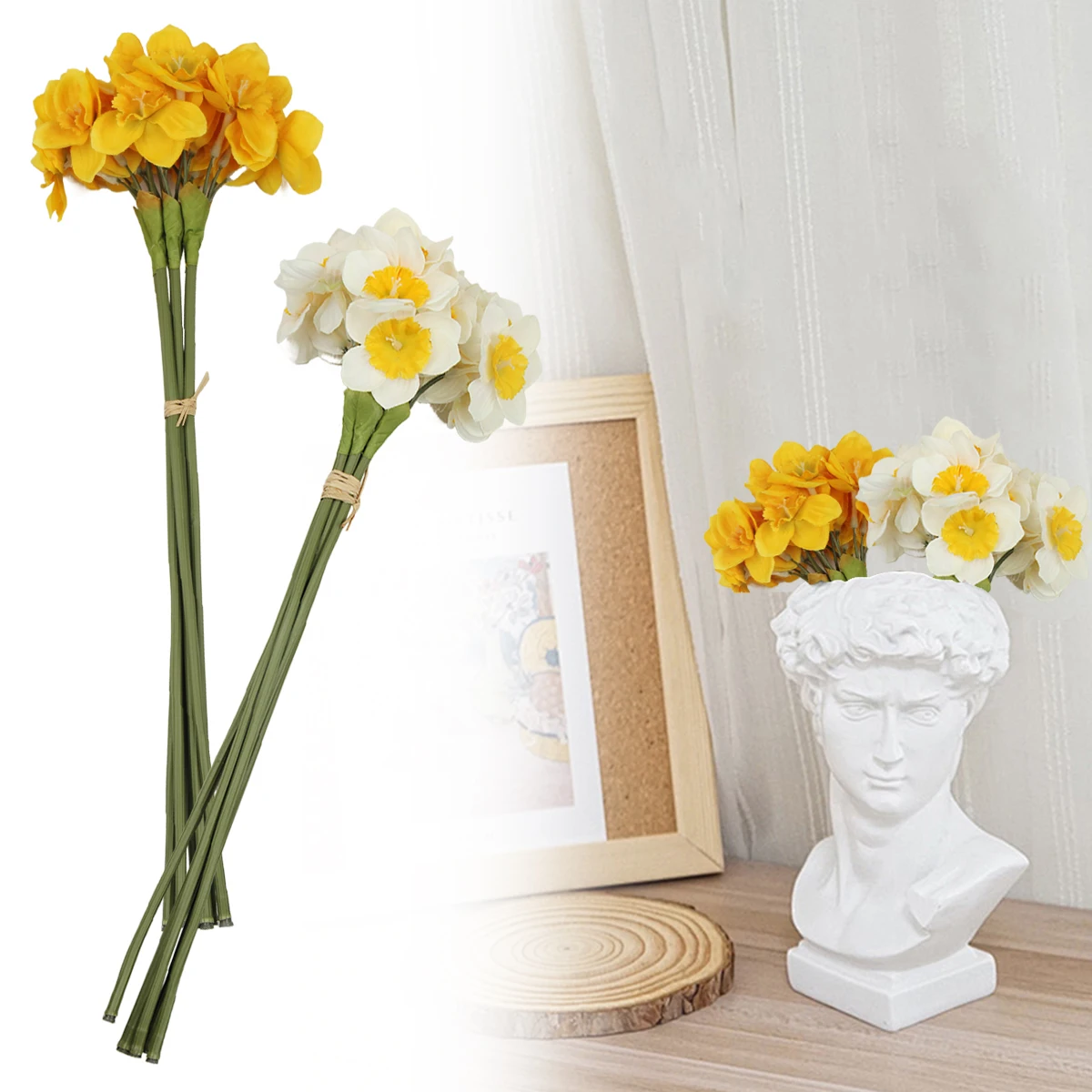 6pcs/Lot Narcissus Flower Bouquet Yellow/White Artificial Bouquet Home Garden Desktop Decor Party Wedding Bridal Fake Flowers
6pcs/Lot Narcissus Flower Bouquet Yellow/White Artificial Bouquet Home Garden Desktop Decor Party Wedding Bridal Fake Flowers