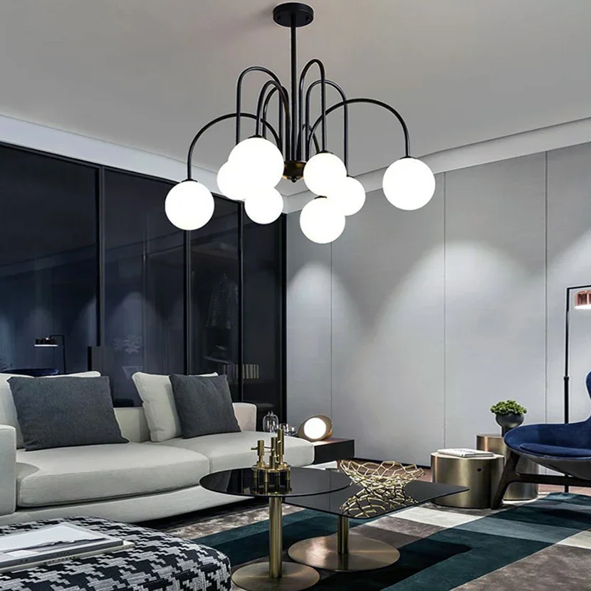 SANDYHA Modern Iron Art Pendant Lights Glass Ball Design Ceiling Chandelier Living Room Bedroom Decoration Dining Table Lighting
SANDYHA Modern Iron Art Pendant Lights Glass Ball Design Ceiling Chandelier Living Room Bedroom Decoration Dining Table Lighting