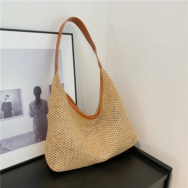 Vintage Woven Straw Tote Bag for Women Large Capacity Shoulder Bag Underarm Bag Bohemian Vacation Style Beach Bag Handbag
Vintage Woven Straw Tote Bag for Women Large Capacity Shoulder Bag Underarm Bag Bohemian Vacation Style Beach Bag Handbag
