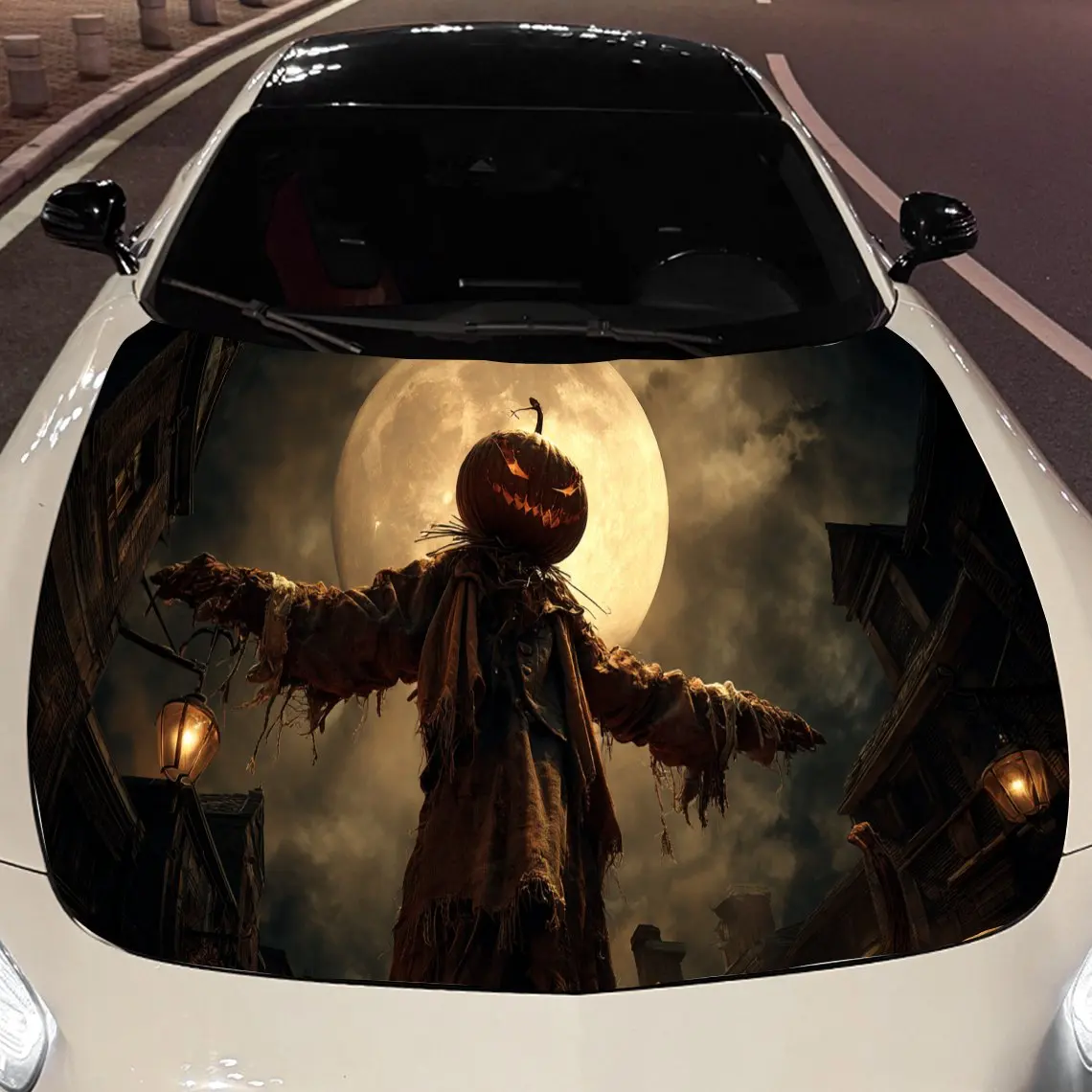 Pumpkin Scarecrow Halloween Car Engine Hood Sticker, Auto Vinyl Wraps, Waterproof Self-adhesive Vehicle Decal, Durable & Anti-s
Pumpkin Scarecrow Halloween Car Engine Hood Sticker, Auto Vinyl Wraps, Waterproof Self-adhesive Vehicle Decal, Durable & Anti-s
