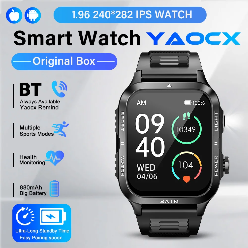 2026 Smart Sports Watch 880mAh Large Battery 1.96 inch Screen 3ATM Waterproof 100 Plus Sports Modes Health Detection
2026 Smart Sports Watch 880mAh Large Battery 1.96 inch Screen 3ATM Waterproof 100 Plus Sports Modes Health Detection