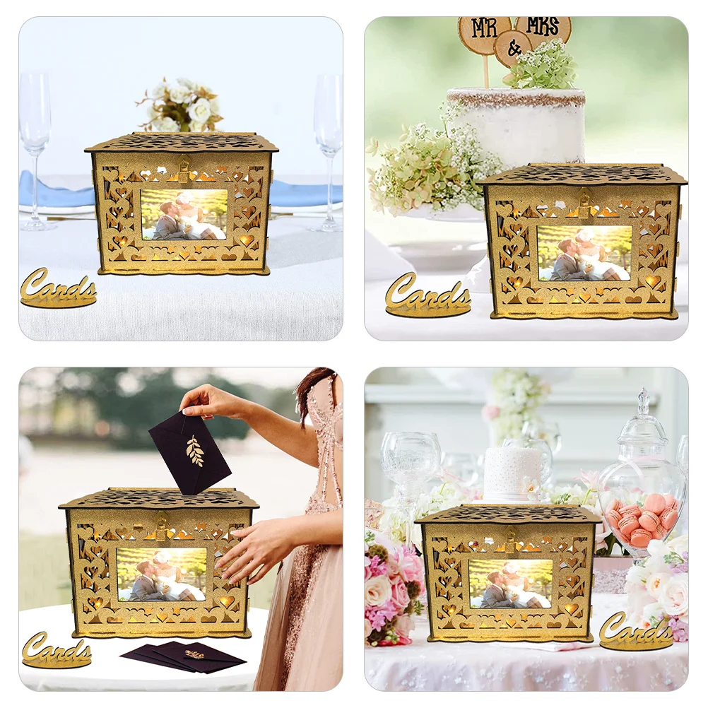1Set Wedding Card Box Wooden Hollow Structure Large Storage for Greetings Cash Gifts Envelopes Safe Smooth Surface Finish
1Set Wedding Card Box Wooden Hollow Structure Large Storage for Greetings Cash Gifts Envelopes Safe Smooth Surface Finish