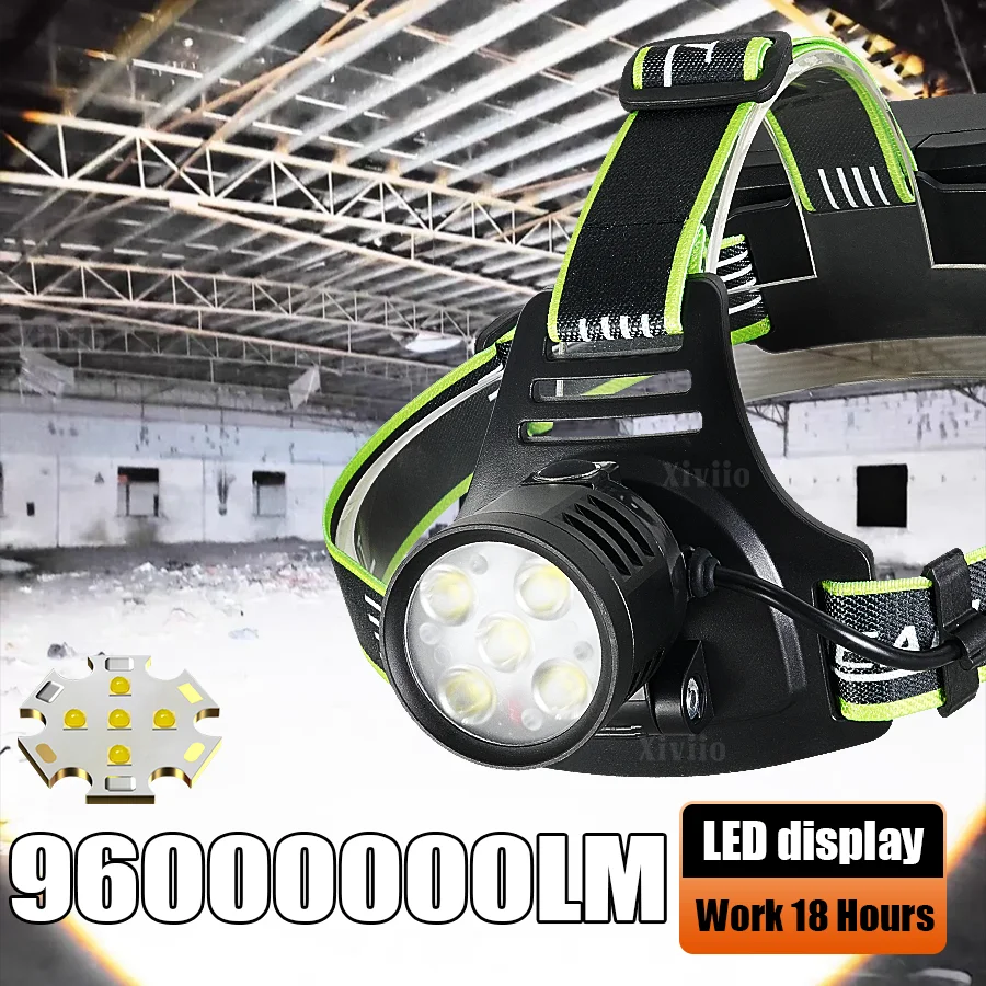 Сверхъяркие светодиодные налобные фонари 960000000 лм, перезаряжаемые через USB, мощные фонари для активного отдыха, рыбалки, охоты, кемпинга
Сверхъяркие светодиодные налобные фонари 960000000 лм, перезаряжаемые через USB, мощные фонари для активного отдыха, рыбалки, охоты, кемпинга