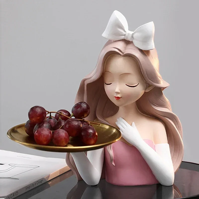 Resin Girl Tray Figurines for Interior Nordic INS Figure Decor Statue Home Living Room Desktop Storage Decoration
Resin Girl Tray Figurines for Interior Nordic INS Figure Decor Statue Home Living Room Desktop Storage Decoration