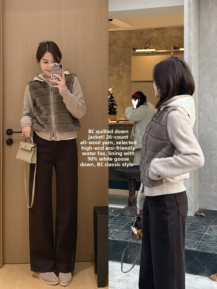 Women's Padded Hooded Jacket Geese down Knitted Sleeve Eco-friendly Mink 90 White Geese down Outerwear Casual Style Thickened...
Women's Padded Hooded Jacket Geese down Knitted Sleeve Eco-friendly Mink 90 White Geese down Outerwear Casual Style Thickened...