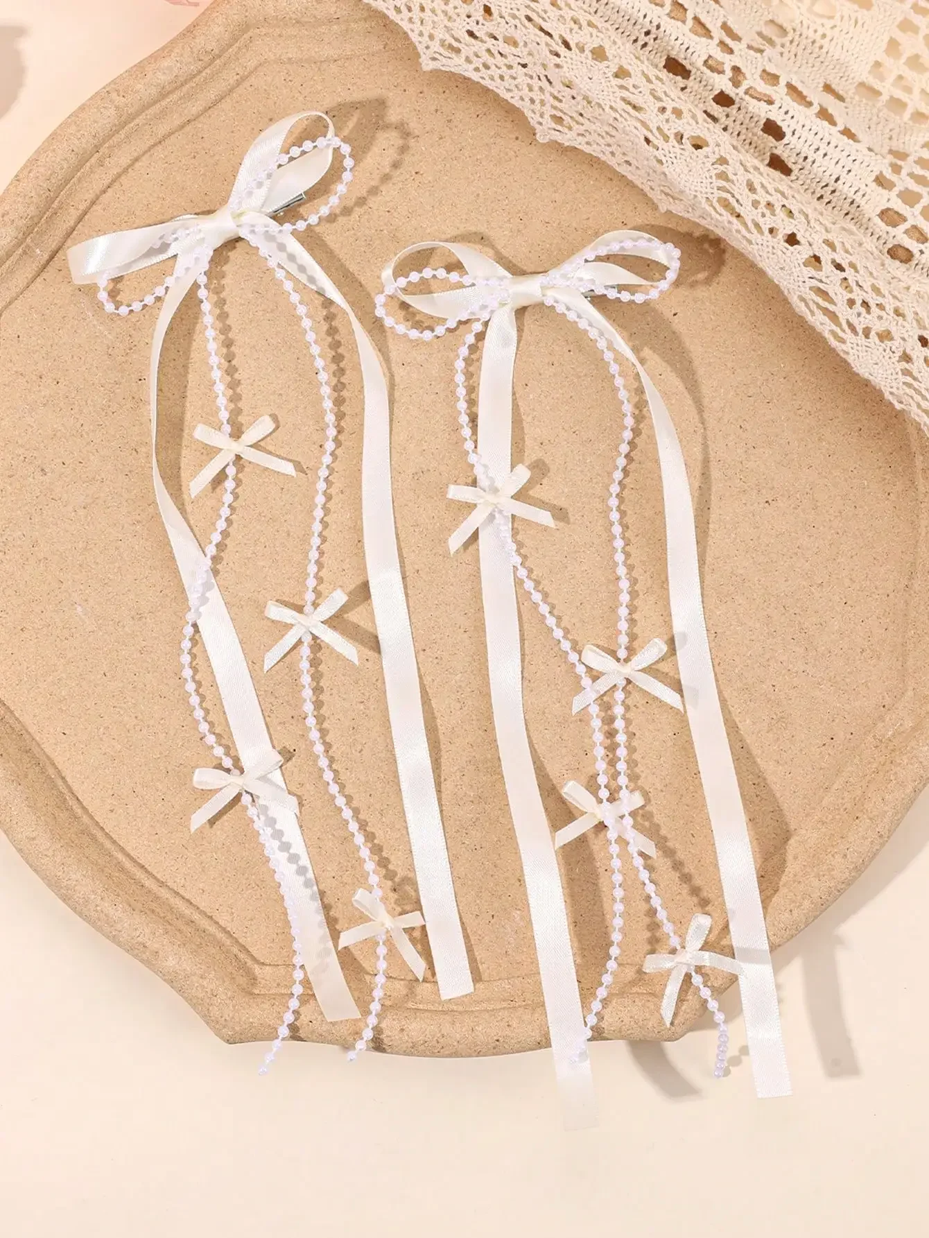 2026 New Tassel Hair Clips, Women/Girls Solid Color Ribbon Tassel Bowknot Claw Clips, Faux Pearl Tassel Bowknot Clips
2026 New Tassel Hair Clips, Women/Girls Solid Color Ribbon Tassel Bowknot Claw Clips, Faux Pearl Tassel Bowknot Clips
