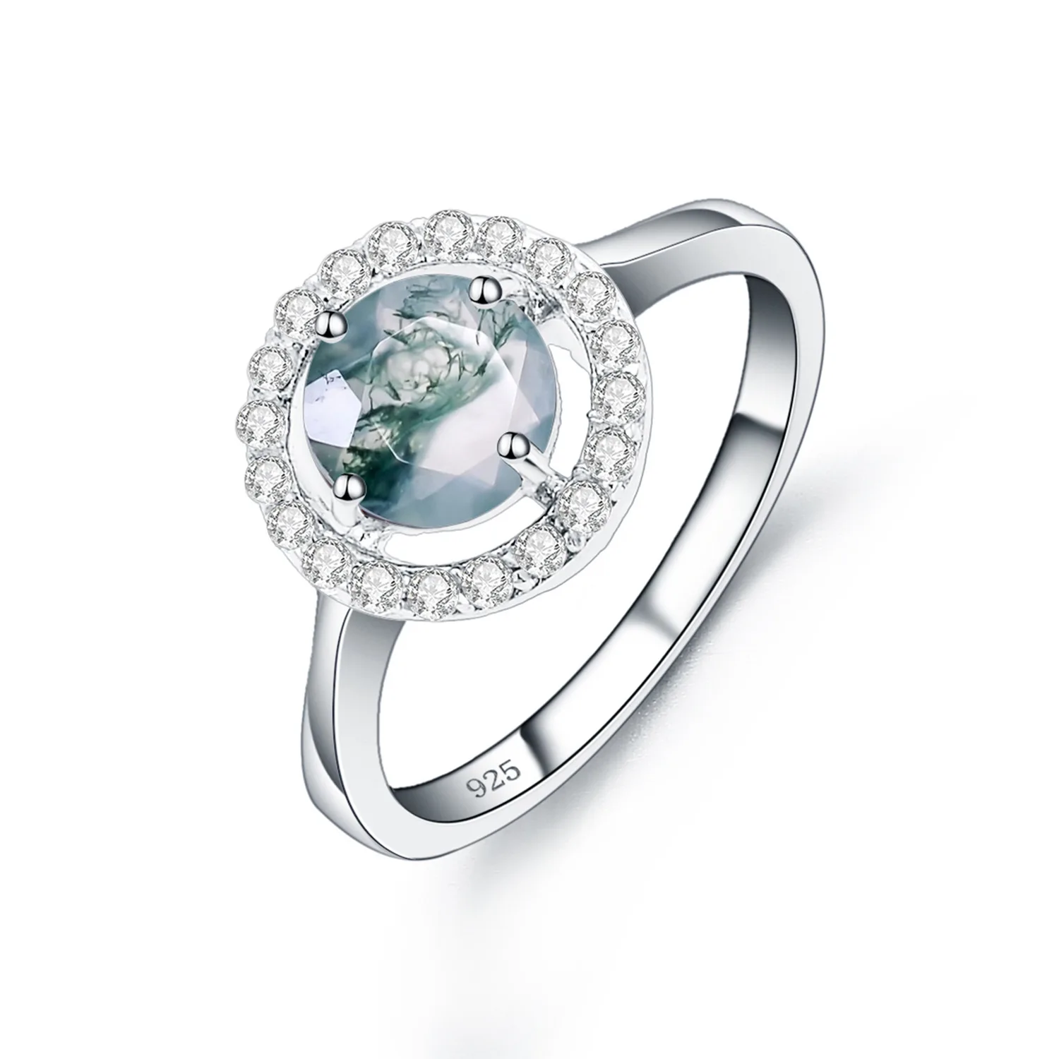 Vintage Round Natural Moss Agate Ring S925 Sterling Silver 0.8 Carat Gemstone Ring
Vintage Round Natural Moss Agate Ring S925 Sterling Silver 0.8 Carat Gemstone Ring