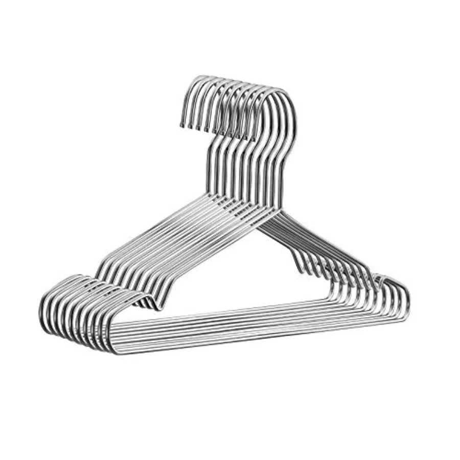 10 Pack Wire Coat Hangers - Strong, Heavy Duty Stainless Steel Metal Hangers, 16.5 Inch Ultra Thin, Space Saving
10 Pack Wire Coat Hangers - Strong, Heavy Duty Stainless Steel Metal Hangers, 16.5 Inch Ultra Thin, Space Saving