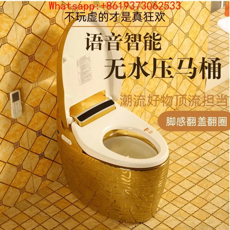 Household Egg-shaped Gold Smart Toilet Integrated Toilet Without Water Pressure Voice Automatic Flip Instant Toilet
Household Egg-shaped Gold Smart Toilet Integrated Toilet Without Water Pressure Voice Automatic Flip Instant Toilet