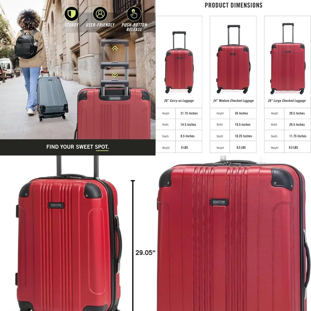 Легкий 4-колесный чемодан-спиннер Kenneth Cole Reaction, 28 Алый красный, зарегистрированный чемодан
Легкий 4-колесный чемодан-спиннер Kenneth Cole Reaction, 28 Алый красный, зарегистрированный чемодан