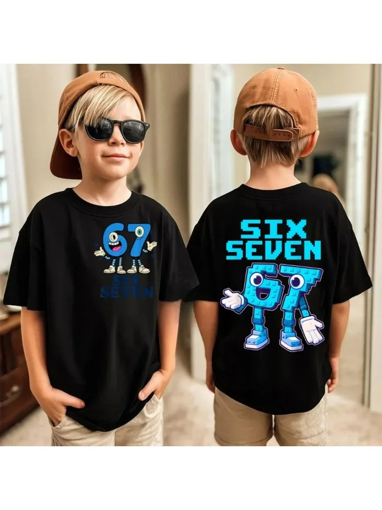 Six Seven Kids Y2k Tees Tops Unisex Childrens Meme Name Tag Short Sleeve T Shirt Funny 67 Brainrot Print T-Shirt for Boys Girls
Six Seven Kids Y2k Tees Tops Unisex Childrens Meme Name Tag Short Sleeve T Shirt Funny 67 Brainrot Print T-Shirt for Boys Girls