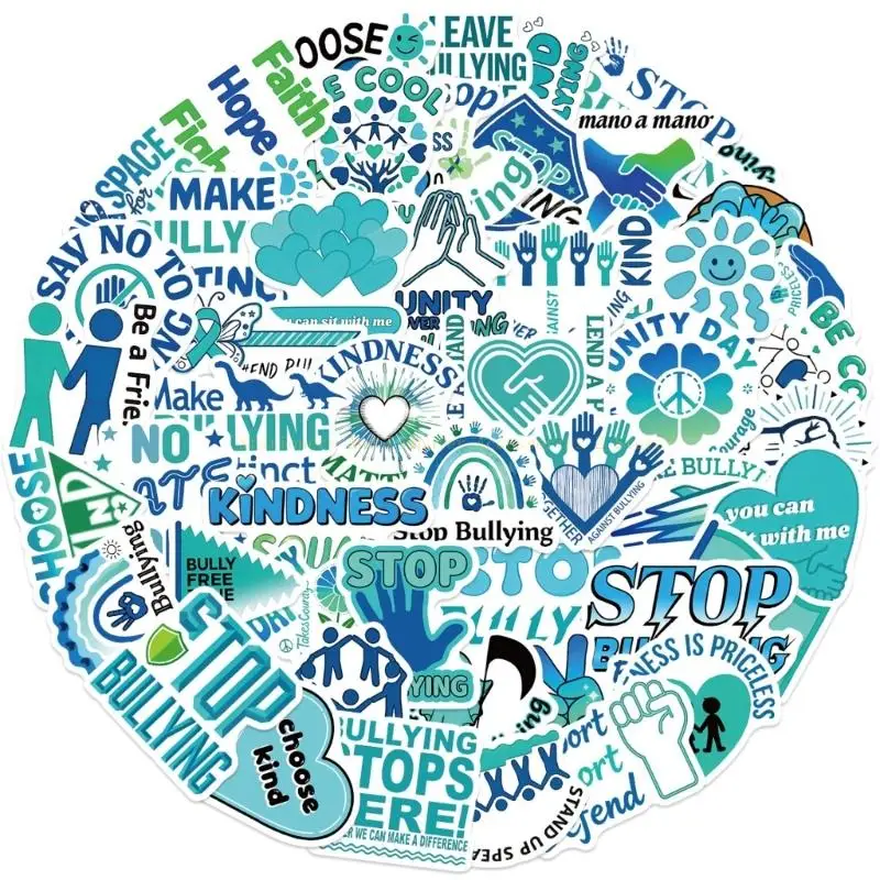 Creative Removable Cartoon AntiBullying Stickers 50Pack PVC Decals for Personalizing Devices Notebooks DIY Craft Projects
Creative Removable Cartoon AntiBullying Stickers 50Pack PVC Decals for Personalizing Devices Notebooks DIY Craft Projects