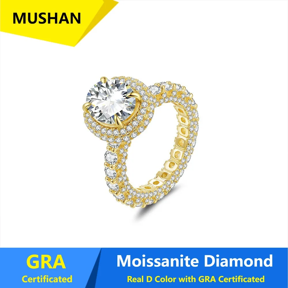 MUSHAN Luxury Jewelry 925 Sterling Silver Ring Band Women 5ct GRA Certificated Moissanite Diamond D Color Rings Fine Jewelry
MUSHAN Luxury Jewelry 925 Sterling Silver Ring Band Women 5ct GRA Certificated Moissanite Diamond D Color Rings Fine Jewelry