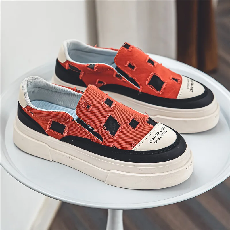 Fashion Design Men's Canvas Sneakers Summer Breathable Platform Mens Loafers Trend Comfortable Flat Slip-on Casual Shoes For Men
Fashion Design Men's Canvas Sneakers Summer Breathable Platform Mens Loafers Trend Comfortable Flat Slip-on Casual Shoes For Men
