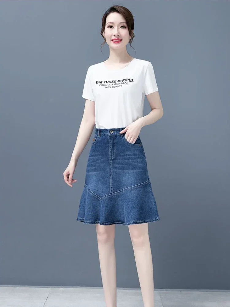 Pop Blue Midi Chubby Women's Denim Skirt Zipper Ruffle With Pocket Female Jeans Skirts Clothing Sales Stylish Trend Harajuku V
Pop Blue Midi Chubby Women's Denim Skirt Zipper Ruffle With Pocket Female Jeans Skirts Clothing Sales Stylish Trend Harajuku V