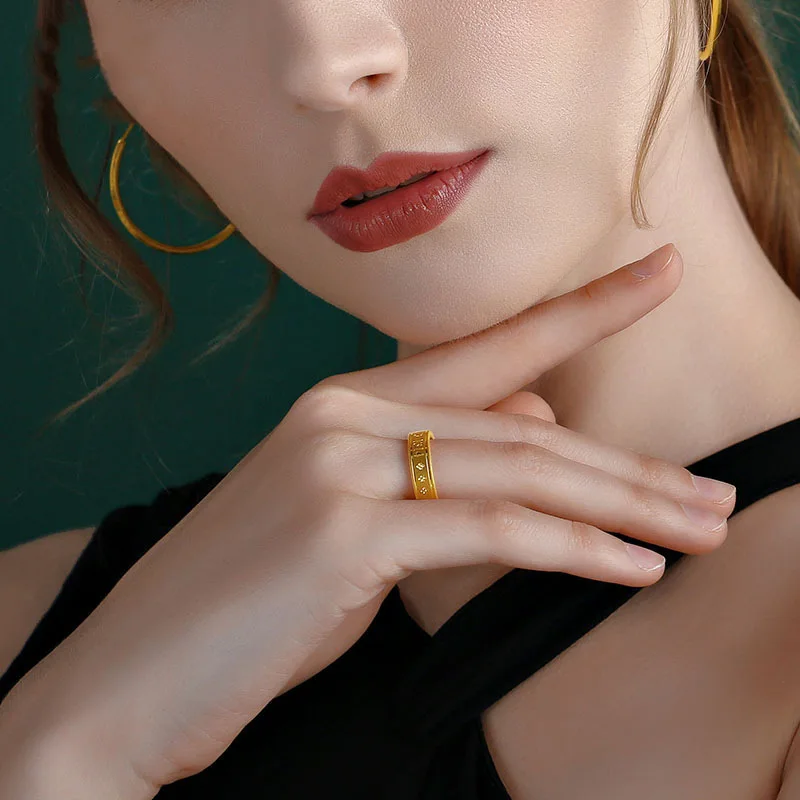 Brass Gold-plated Ring 520 Male And Female Couple Ring Vietnam Gold 1314 WeddingFour Leaves Ring Qixi Gift
Brass Gold-plated Ring 520 Male And Female Couple Ring Vietnam Gold 1314 WeddingFour Leaves Ring Qixi Gift