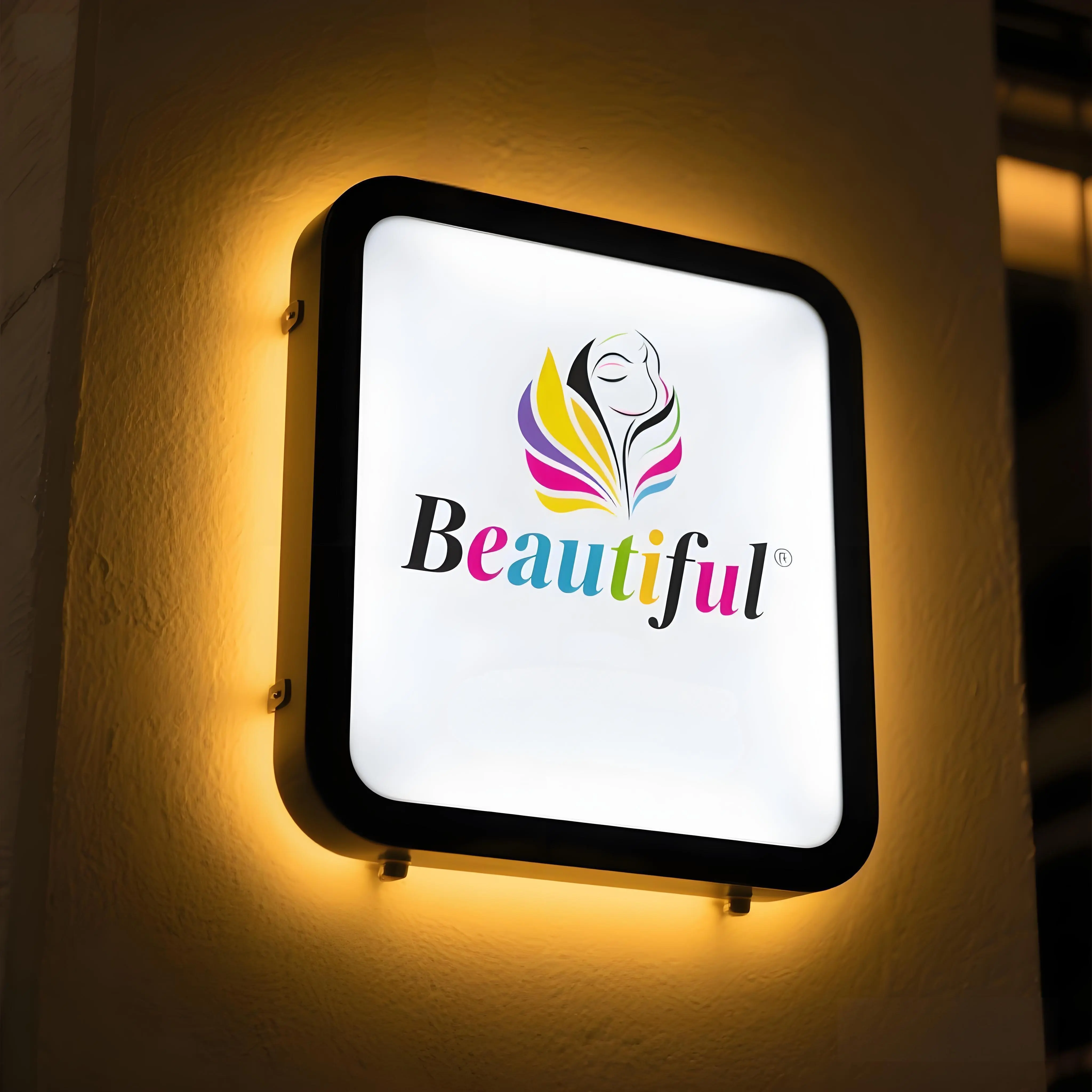 LED advertising light signboard single side acrylic business sign wall hanging store logo(Square round corners)
LED advertising light signboard single side acrylic business sign wall hanging store logo(Square round corners)