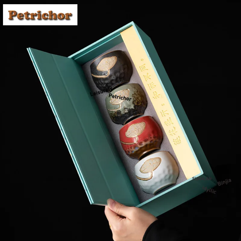 4 шт./компл. Kiln Fambe Gold Drawing Lotus Pod Arhat Teacup Boutique Чайная чаша Кружка Чашка для дегустации чая Набор чашек для медитации Chazhan Master Cups
4 шт./компл. Kiln Fambe Gold Drawing Lotus Pod Arhat Teacup Boutique Чайная чаша Кружка Чашка для дегустации чая Набор чашек для медитации Chazhan Master Cups