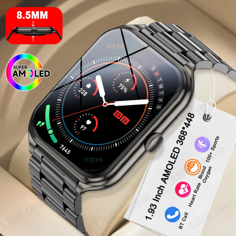 LIGE New Ultra Thin 8.5MM Smart Watch 1.93" AMOLED Bluetooth Call Smartwatch Men Women Health Monitor Fashion Sports Bracelet
LIGE New Ultra Thin 8.5MM Smart Watch 1.93" AMOLED Bluetooth Call Smartwatch Men Women Health Monitor Fashion Sports Bracelet
