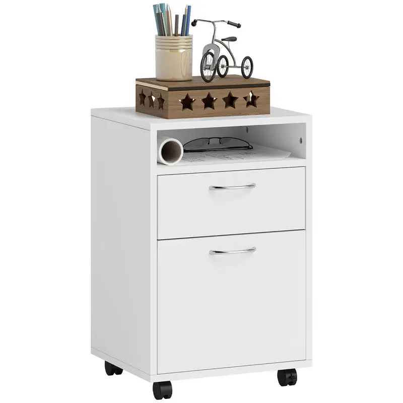 HOMCOM Mobile Storage Cabinet Organizer with Drawer and Cabinet, Printer Stand with Castors, White
HOMCOM Mobile Storage Cabinet Organizer with Drawer and Cabinet, Printer Stand with Castors, White