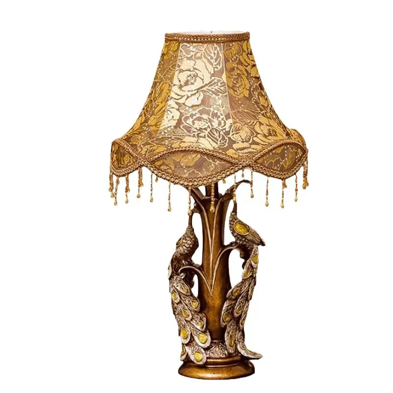 European luxury bedroom bedside lamp living room country nostalgic homestay study retro hotel old peacock desk lamp
European luxury bedroom bedside lamp living room country nostalgic homestay study retro hotel old peacock desk lamp