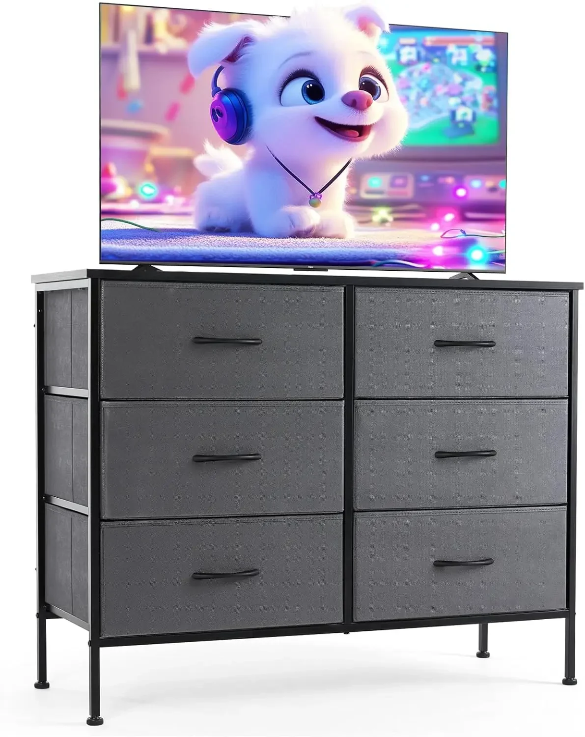 Dresser TV Stand,Console Table with 6 Wide Drawers,Entertainment Center for 55"TV Storage Fabric Dresser Drawer for Living Room,
Dresser TV Stand,Console Table with 6 Wide Drawers,Entertainment Center for 55"TV Storage Fabric Dresser Drawer for Living Room,