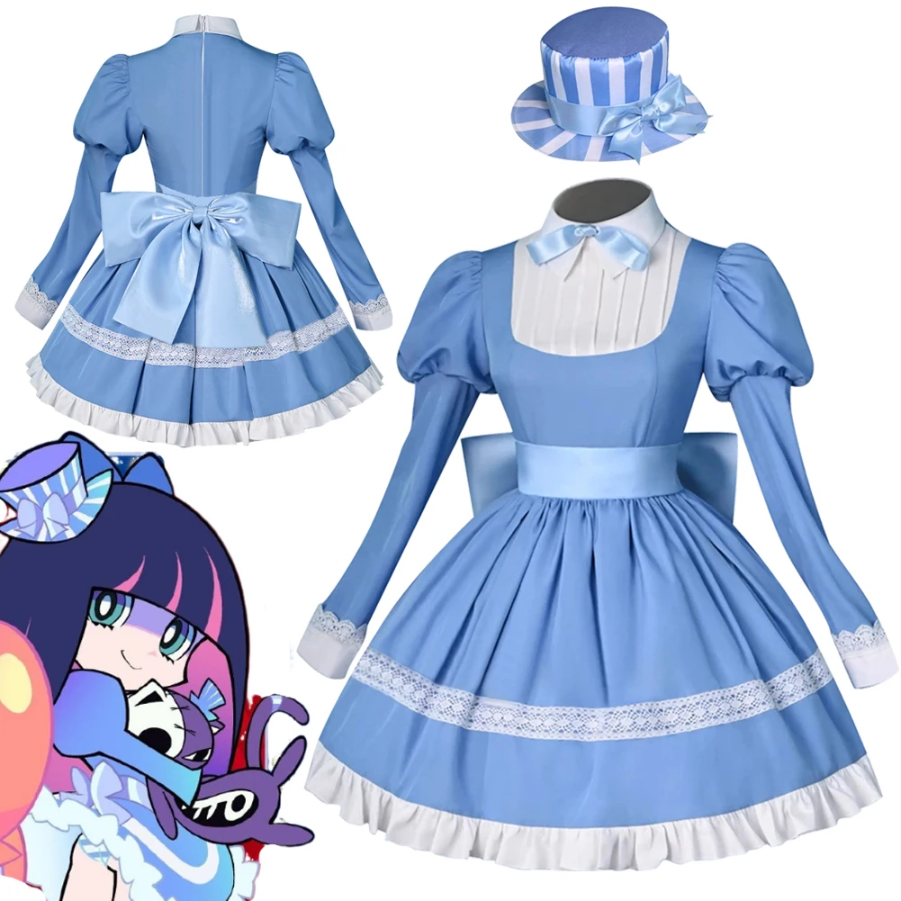 Stocking Anarchy Cosplay Fantasy Clothing Blue Maid Dress Anime Panty And Stocking Costume Disguise Adult Women Party Outfits
Stocking Anarchy Cosplay Fantasy Clothing Blue Maid Dress Anime Panty And Stocking Costume Disguise Adult Women Party Outfits
