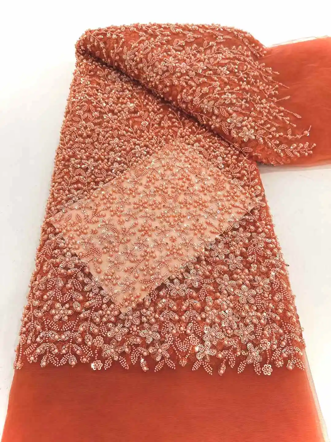 Latest Nigerian Lace Fabrics Fashion Women African Tulle Lace Luxury Handmade Beaded Sequins Fabrics For Wedding 5 Yards
Latest Nigerian Lace Fabrics Fashion Women African Tulle Lace Luxury Handmade Beaded Sequins Fabrics For Wedding 5 Yards