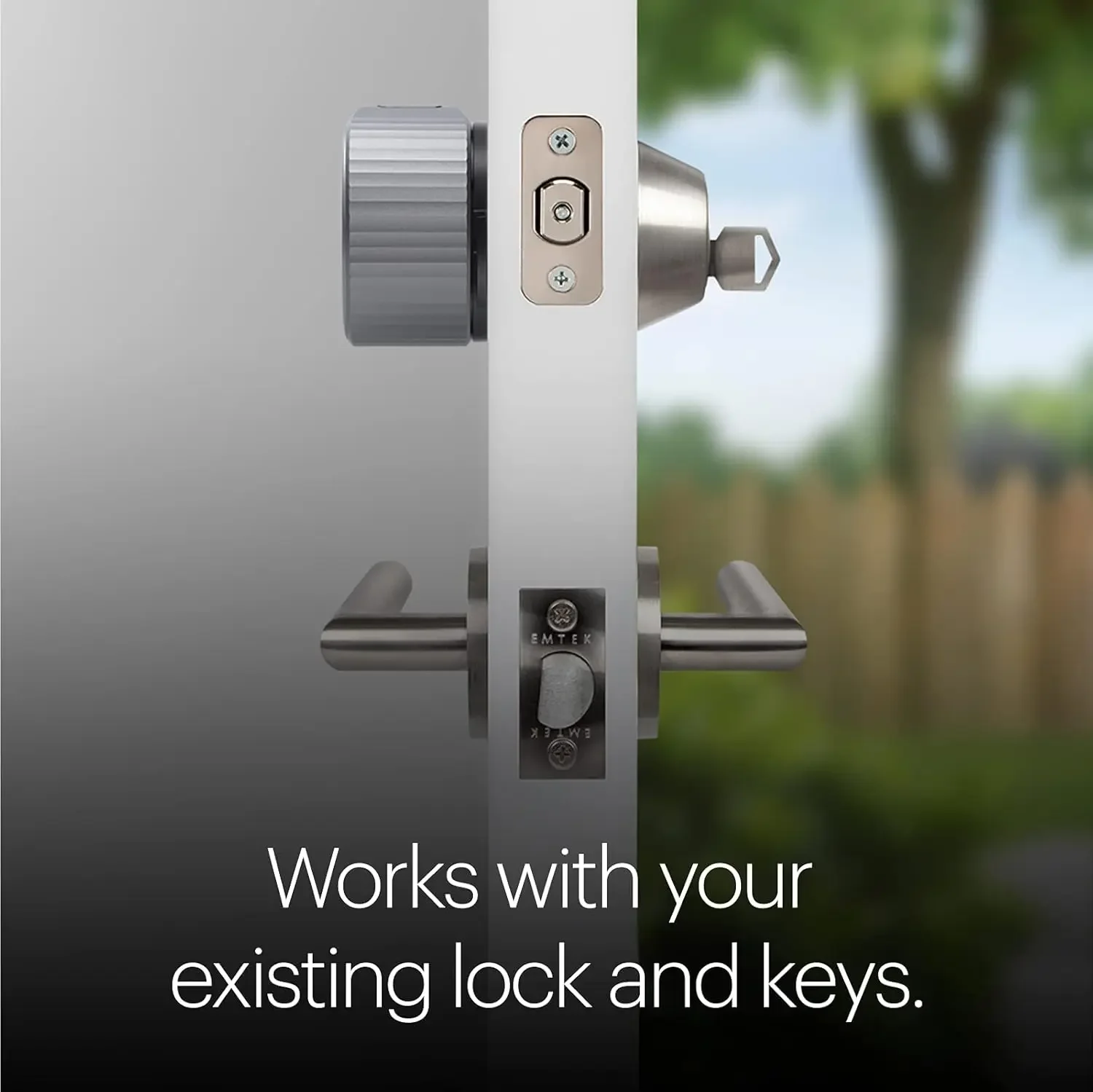 Silver Wi-Fi Connected Smart Keyless Entry Door Lock, Door Lock Fits Your Existing Deadbolt in Minutes, AUG-SL05-M01-S01
Silver Wi-Fi Connected Smart Keyless Entry Door Lock, Door Lock Fits Your Existing Deadbolt in Minutes, AUG-SL05-M01-S01