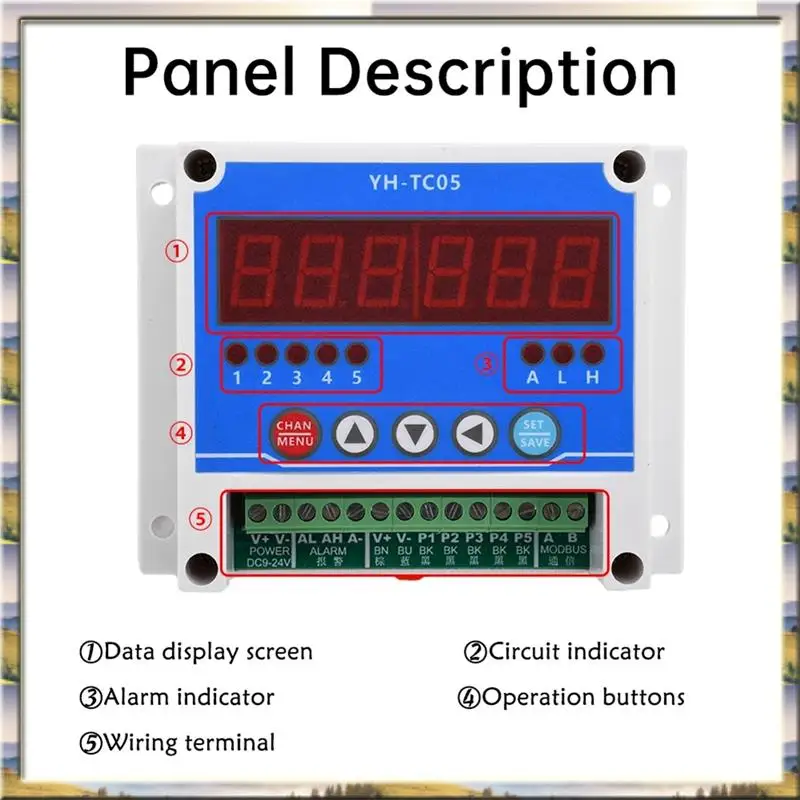 AA46 HOT-5 Channel Hall Sensor Stop Tachometer Non-Contact Type DC12~ 24V Motor Speed Meter With RS485 MODSBU Communication 
AA46 HOT-5 Channel Hall Sensor Stop Tachometer Non-Contact Type DC12~ 24V Motor Speed Meter With RS485 MODSBU Communication
