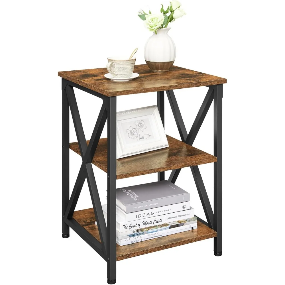 Side Table, 3-Tier Nightstand with Storage, End Table with S-shaped Steel Frame for Living Room Bedroom, 15.7 x 15.7 x 23.6
Side Table, 3-Tier Nightstand with Storage, End Table with S-shaped Steel Frame for Living Room Bedroom, 15.7 x 15.7 x 23.6