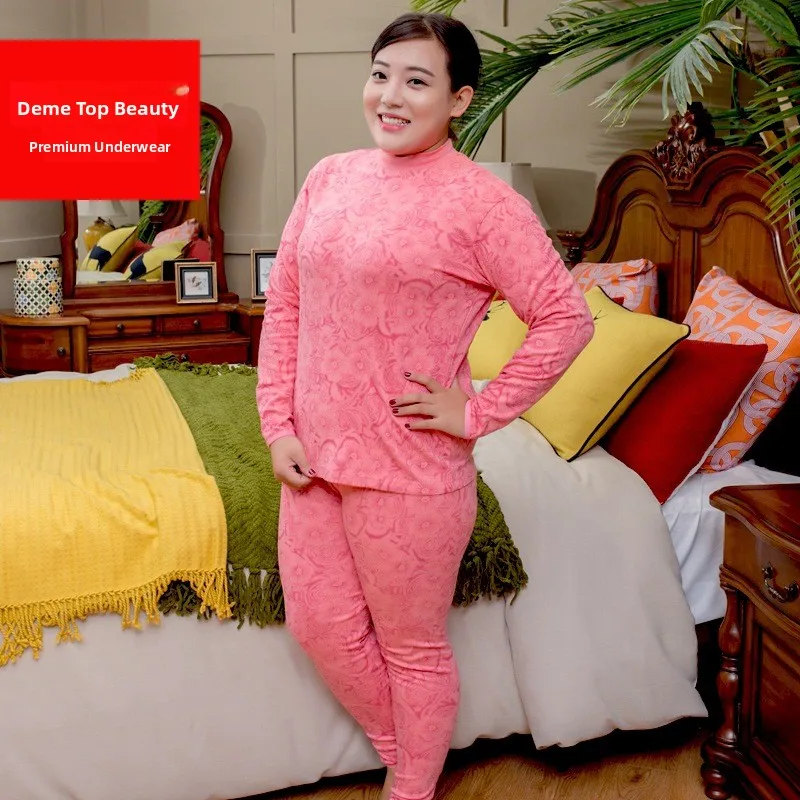 plus Size Pure Cotton Warm Underwear Set for Women High Neck Home Clothes Autumn Clothes Mom Clothes Thermal Pants And Tops
plus Size Pure Cotton Warm Underwear Set for Women High Neck Home Clothes Autumn Clothes Mom Clothes Thermal Pants And Tops