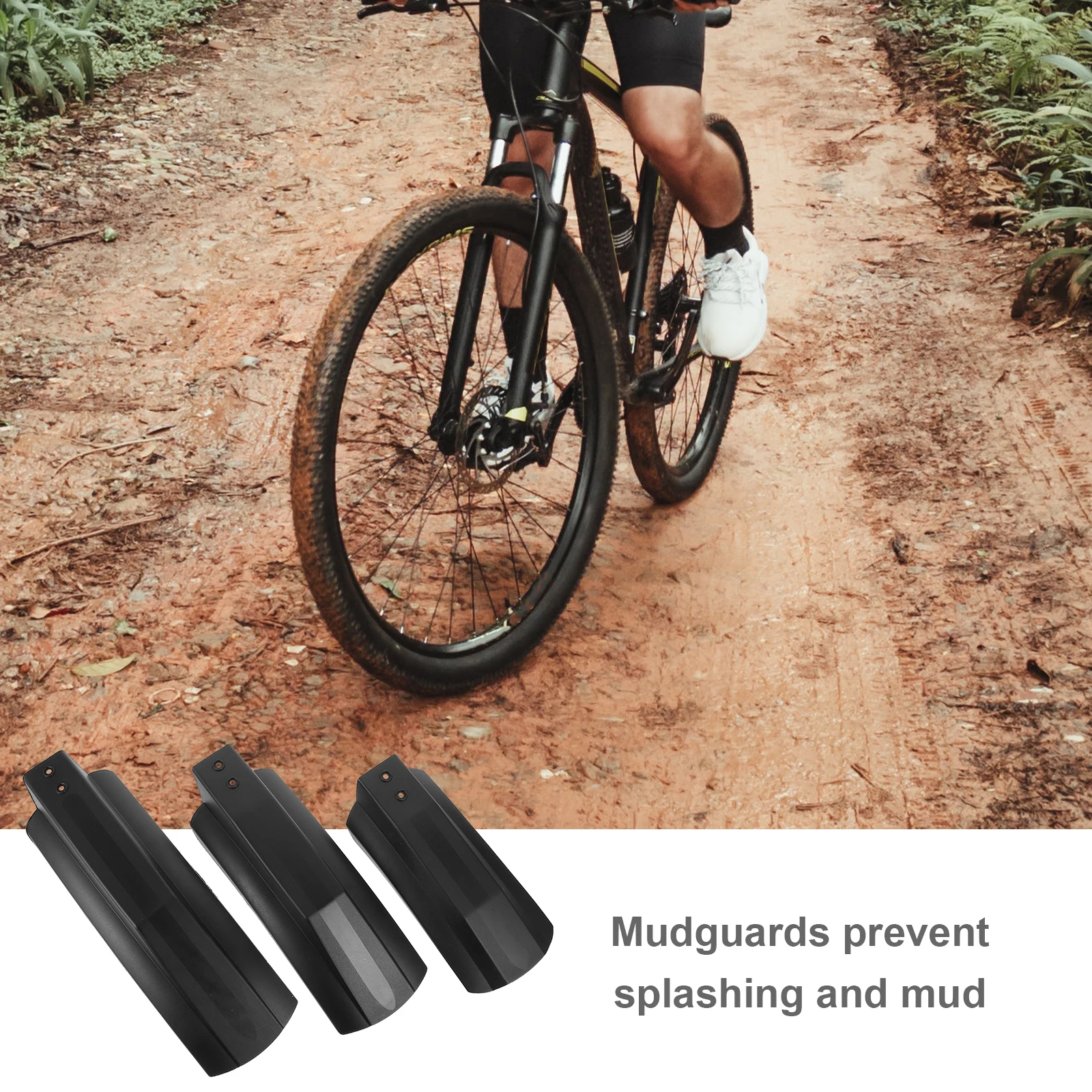 1 set Bicycle Mudguard Mountain Bike Front Rear Waterproof Splashing-Proof Portable Cycling Mudguards for All Bikes Plastic
1 set Bicycle Mudguard Mountain Bike Front Rear Waterproof Splashing-Proof Portable Cycling Mudguards for All Bikes Plastic
