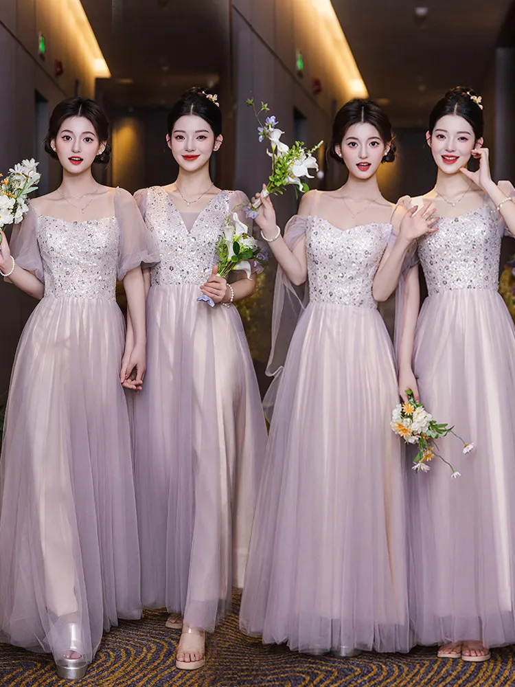 Purple Bridesmaid Dress For Women Fairy Style Square Neck Tulle Evening Dresses Summer Sequin Wedding Party Guest Gowns
Purple Bridesmaid Dress For Women Fairy Style Square Neck Tulle Evening Dresses Summer Sequin Wedding Party Guest Gowns