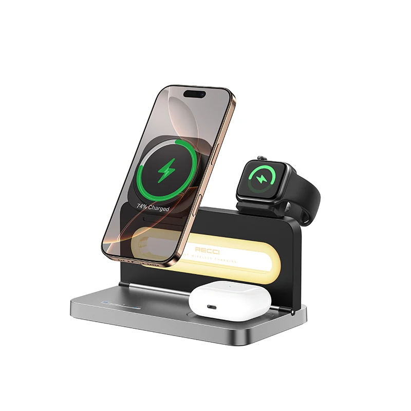 4 in 1 Atmosphere Light Wireless Charger 15W Fast Charging for Mobile Phone,smart Watch and TWS At The Same Time
4 in 1 Atmosphere Light Wireless Charger 15W Fast Charging for Mobile Phone,smart Watch and TWS At The Same Time
