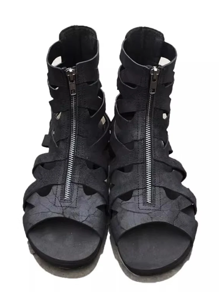 Roman Style High Top Men's Sandals Summer 2026 Fashion Trend Korean Version Zipper British Weave Beach Shoes Breathable Rubbe...
Roman Style High Top Men's Sandals Summer 2026 Fashion Trend Korean Version Zipper British Weave Beach Shoes Breathable Rubbe...