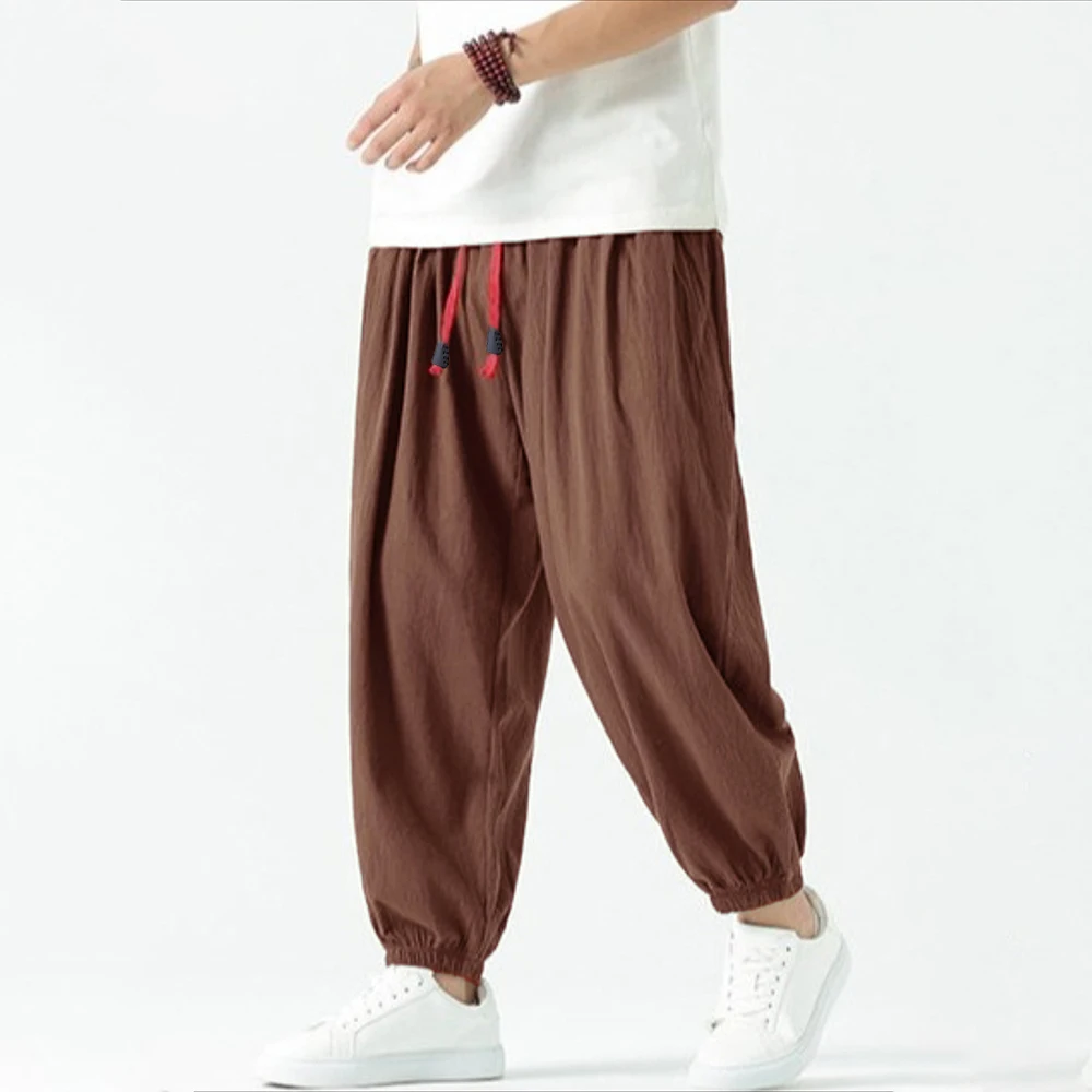 Men's Cotton Linen Casual Long Pants Solid Color Loose Fit Simple Style Hip Hop Fashion Trousers Elasitc Waist Male Streetwear
Men's Cotton Linen Casual Long Pants Solid Color Loose Fit Simple Style Hip Hop Fashion Trousers Elasitc Waist Male Streetwear